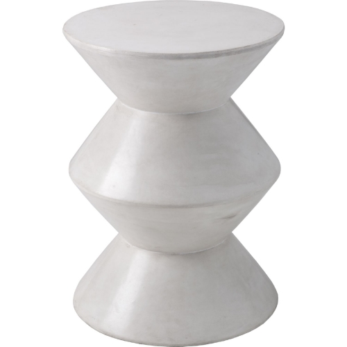 Union End Table in White Polished & Sealed Concrete